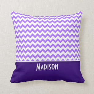 Modern Purple Chevron Throw Pillow