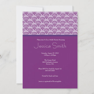 Modern Purple Crowns Bridal Shower Invitation