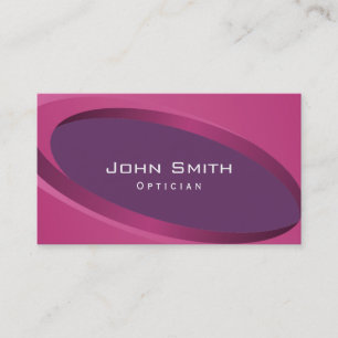 Modern Purple Curves Optician Business Card