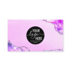 Modern Purple Custom Logo QR Code Agate Monogram