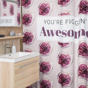 Modern Purple Fig Pattern & You're Figgin' Awesome