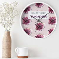 Modern Purple Fig Pattern & You're Figgin' Awesome