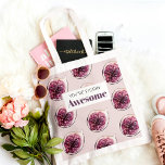 Modern Purple Fig Pattern & You're Figgin' Awesome Tote Bag<br><div class="desc">Modern Purple Fig Pattern & You're Figgin' Awesome</div>