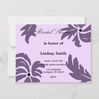 Modern Purple Floral Bridal Shower Invitation