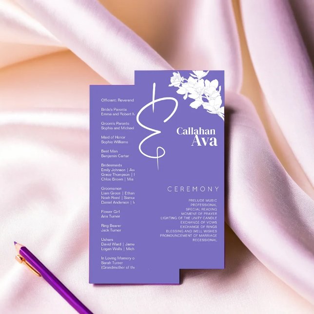 Modern purple Floral Elegance Program (Creator Uploaded)