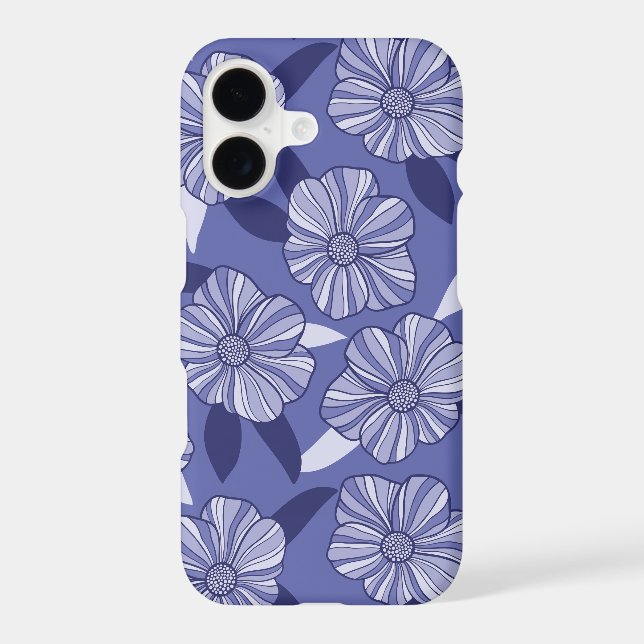 Modern Purple Floral Leaf pattern (Back)