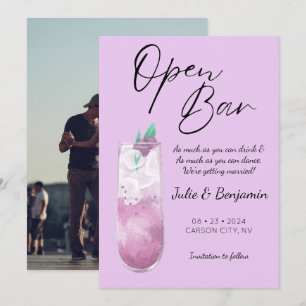 Modern Purple Funny Photo Save The Date