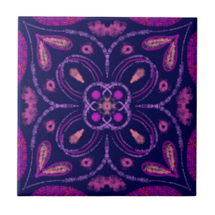 Modern Purple Geometric Pattern Tile