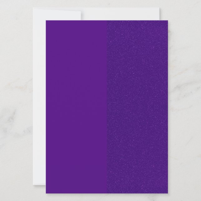 Modern Purple Glitter Invitation – Customizable (Front)