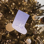 Modern Purple Glitter Sparkles Personalized Name Large Christmas Stocking<br><div class="desc">Modern Purple Glitter Sparkles Personalized Name</div>