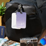 Modern Purple Glitter Sparkles Personalized Name Luggage Tag<br><div class="desc">Introducing our collection of modern and glamourous products: "Modern Purple Glitter Sparkles Personalized Name." These eye-catching items are designed to add a touch of elegance and personalization to your life. With a mesmerizing purple glitter and sparkles motif, our products are perfect for those who love a bit of sparkle in...</div>