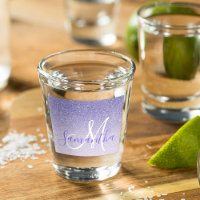 Modern Purple Glitter Sparkles Personalized Name