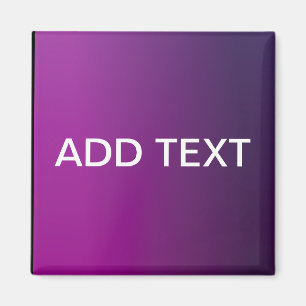 Modern Purple Gradient Ombre & Editable White Text Magnet