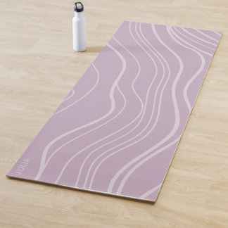 Modern Purple Lavender Wave Personalized Yoga Mat