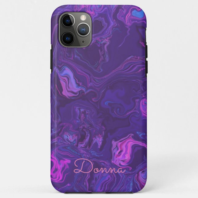 Modern Purple Marble Abstract iPhone / iPad case (Back)