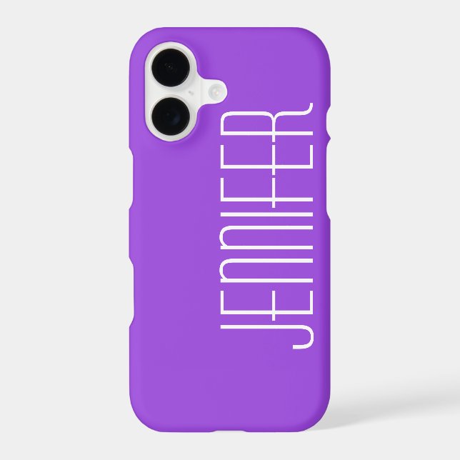 Modern Purple, Minimalist, Custom Jumbo Name (Back)