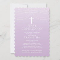 Modern Purple Ombre Garland Cross Communion