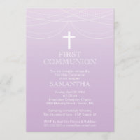 Modern Purple Ombre Garland Cross Communion