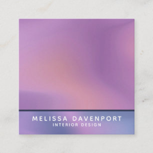 Modern Purple & Pink Swirling Abstract Design Square Business Card