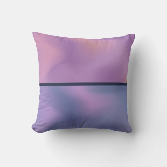 Modern Purple & Pink Swirling Abstract Design Throw Pillow (Front)