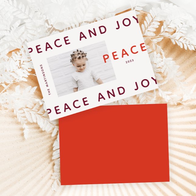 Modern Purple Red Peace and Joy Photo (Creator Uploaded)