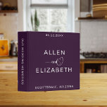 Modern Purple Stylish Personalized Bride and Groom Binder<br><div class="desc">Looking to create a beautiful and personal wedding album that will last for years to come? Look no further than the Modern Purple Personalized Bride and Groom Wedding Keepsake Binder! This unique binder is perfect for storing all of your wedding photos and memories, as well as providing you with a...</div>