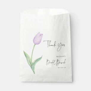 Modern Purple Tulip Solo Bridal Brunch Favour Bag