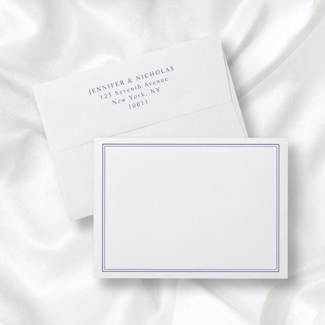 Modern Purple Typography Return Address Wedding Envelope (Creator Uploaded)