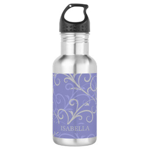 Modern Purple Very Peri Swirl Pattern 532 Ml Water Bottle