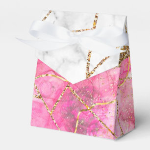 Modern Purple Violet Gold Agate Geode Monogram Fav Favor Box