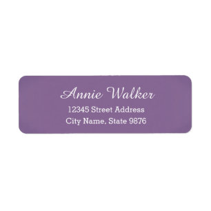 Modern -Purple Violet- Return Address Label
