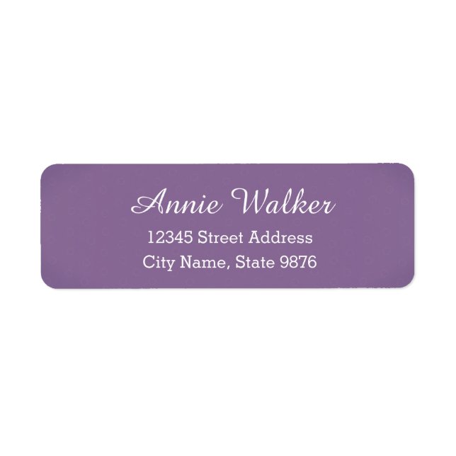 Modern -Purple Violet- Return Address Label (Front)