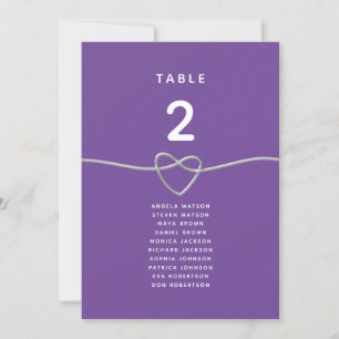 Modern Purple Wedding Seating Chart
