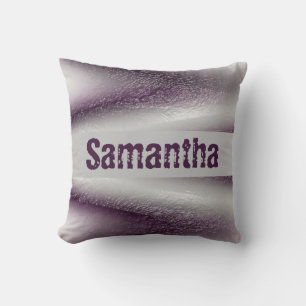 Modern Purple White Bold Abstract Baby Throw Pillow
