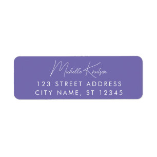 Modern Purple white minimalist Trendy Script  
