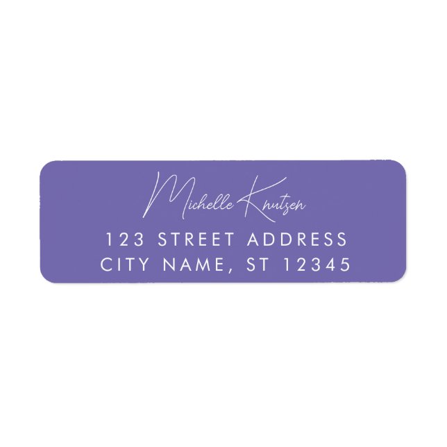 Modern Purple white minimalist Trendy Script   (Front)