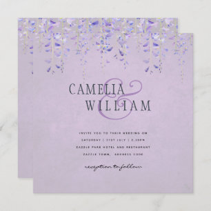 Modern Purple Wisteria Lace Wedding