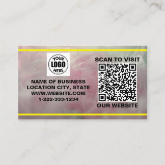 Modern QR Business Card – Marble Style