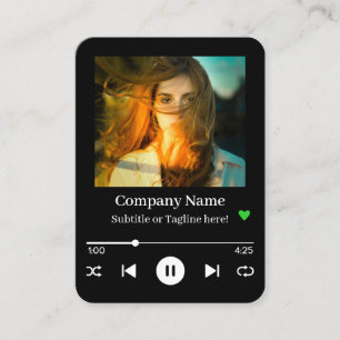 Modern QR Code Album Cover Song Playlist Photo  Business Card
