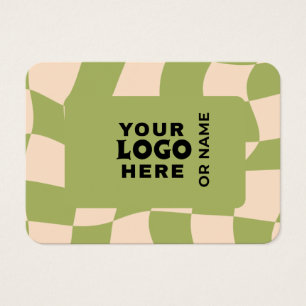 Modern QR Code Business Card   Minimalist Green Ch