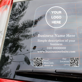 Modern Qr Code Business Promote Car Or Window Cling