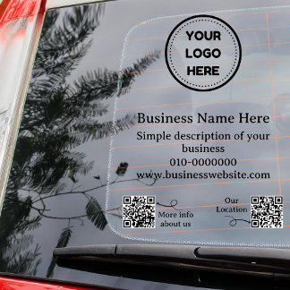 Modern Qr Code Business Promote Car Or Window Cling