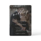 Modern QR CODE elegant script 2 photos wedding