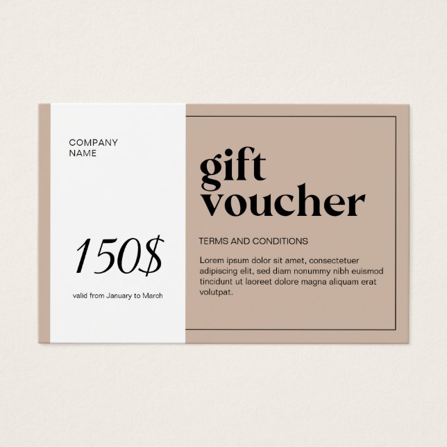 Modern QR Code Gift Voucher (Front)
