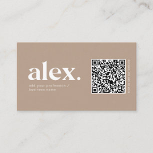 Modern QR Code Logo Business Card