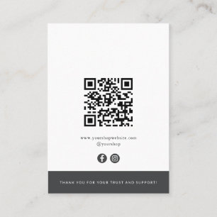 Modern QR Code Necklace Earrings Display Card