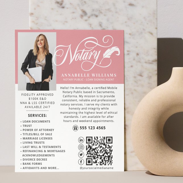 Modern QR Code Notary Photo  Flyer (Creator Uploaded)