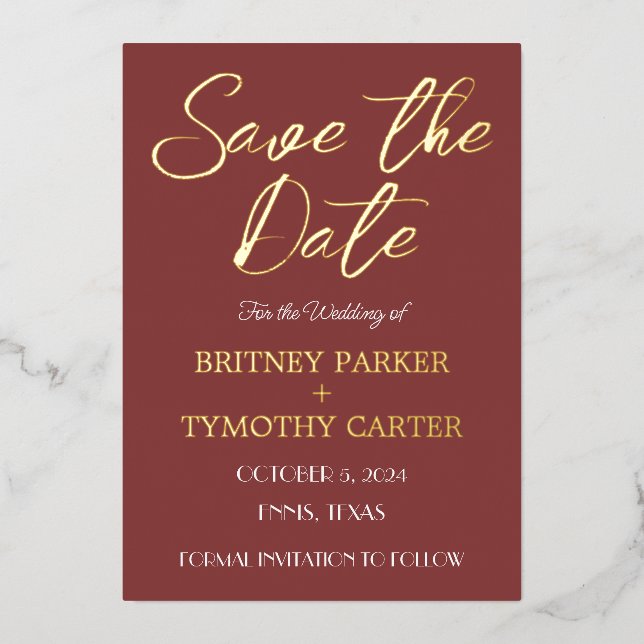 Modern QR Code Photo Wine Burgundy Script Wedding  (Front)