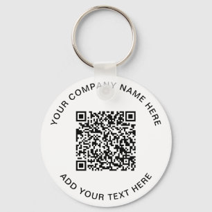 Modern QR Code Promotional Keychain