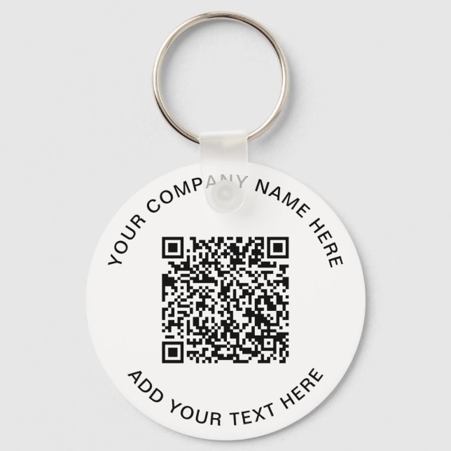 Modern QR Code Promotional Keychain (Front)